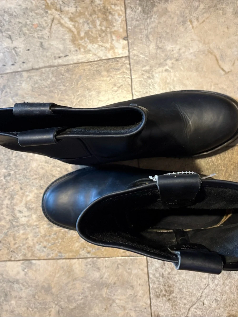 El General Mens Work Boots Black Leather Pull On Sz 10 MX 28